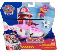 Paw Patrol Fire Rescue Spin Master Skyes Rettungshubschrauber Feuerwehr Spielfahrzeug - Bild 1