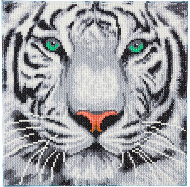 Craft Buddy Crystal Art Kit White Tiger, Diamond Painting, ab 8 Jahren - Bild 1