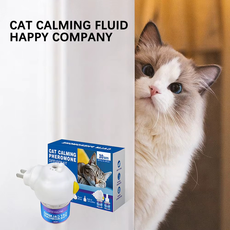 HOBBAGGO Beruhigende Diffusor-Nachfüllung für Katzen mit Pheromonen in Weiß zur Stressreduktion - Bild 2