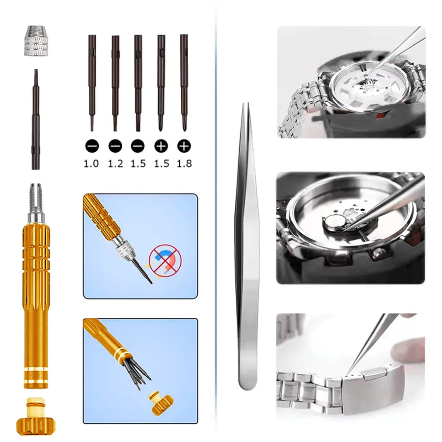 FancyWrist Uhrmacher Reparatur Tool Kit, 31 Teile, Unisex - Bild 3