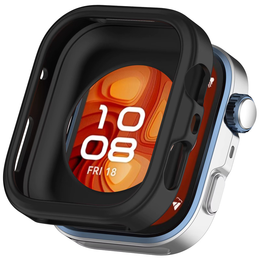 Stoßfeste Silikonhülle für Huawei Watch Fit 5 und 4 Pro von CRESTED in Schwarz - Bild 2
