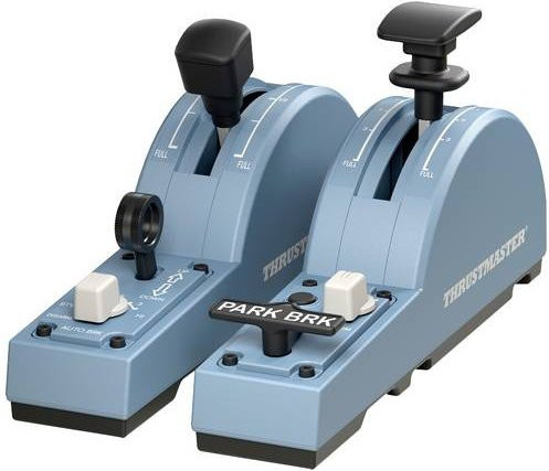 Thrustmaster TCA Quadrant Add-On Airbus Edition Schubregler für Flugsimulatoren in Blau/Schwarz - Bild 2