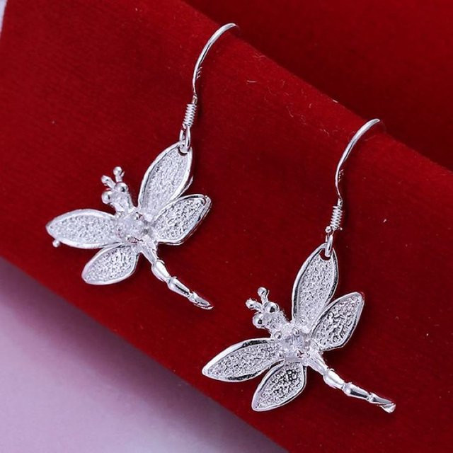 Wucifang Jewelry Ohrring, Libelle Design, Silber, Damen - Bild 1