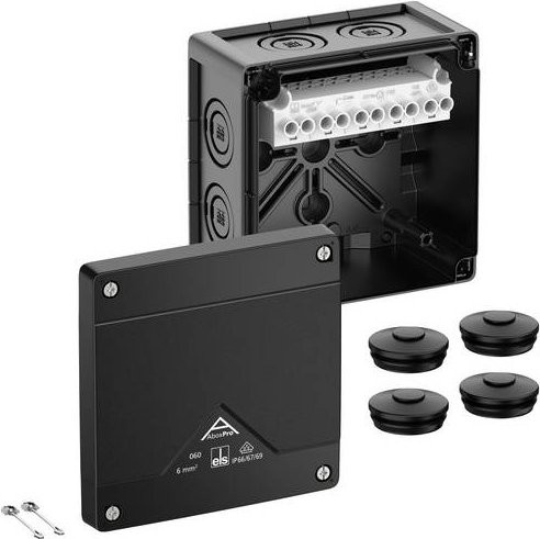 Spelsberg Abzweigkasten 40602001 Schwarz IP66 IP67 IP69 B/T/H: 12,7 x 12,7 x 7,5 cm - Bild 1