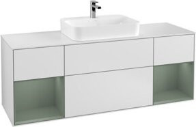 V&B Waschtischunterschrank Finion in Weiß lackiert B/T/H: 160 x 60 x 50,1 cm - Bild 1