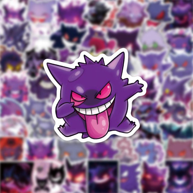 Bandai Pokemon Gengar Aufkleber, 50 Stück - Bild 1