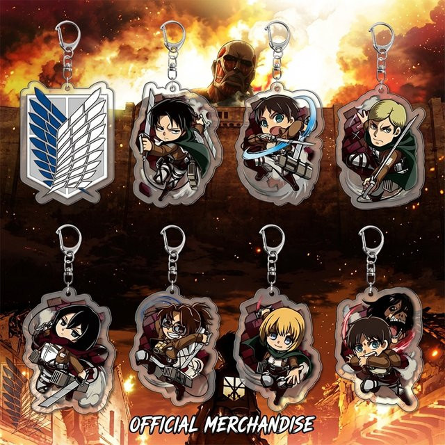 Bandai Attack on Titan Schlüsselanhänger, Acryl-Schlüsselanhänger, Flügel der Freiheit - Bild 1