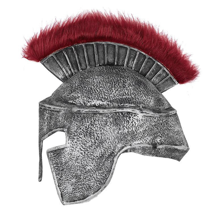 Römisches Reich Gladiatoren Helm Latex Maske grau - Bild 2