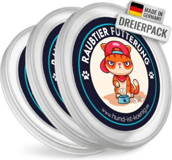 HUND IST KÖNIG Dosendeckel in Beige, BPA-freier Kunststoffdeckel für Tierfutter-Dosen (400g und 200g) - Bild 1