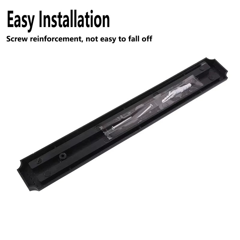 RSCHEF Magnetischer Messerhalter mit Regal zur Wandmontage, Schwarz, Metall - Bild 5