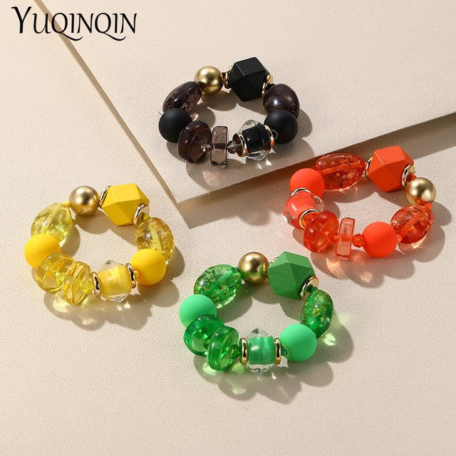 YUQINQIN Armband, Perlen, bunt, Damen - Bild 1