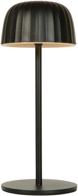 LED-Tischleuchte Ezra in Schwarz und Weiß, modern mit Touch-Funktion und Akku, B/H/T: 10,8 x 27,0 x 10,8 cm - Bild 1