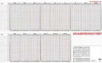 GÜSS Urlaubsübersicht Monatsplaner aus Papier in Schwarz, Rot und Weiß, Breite: 60,0 cm, Höhe: 60,0 cm - Bild 1