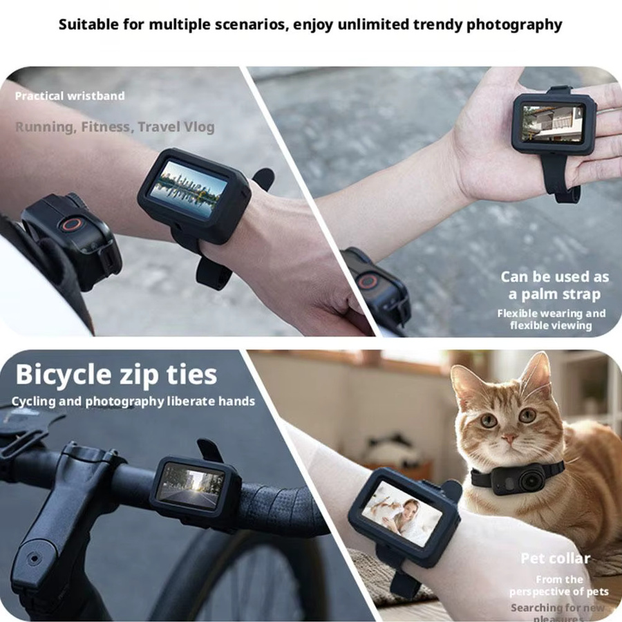 Silikon-Kabelbinder-Schutzhülle für DJI Osmo Nano Action Camera in Schwarz - Bild 4