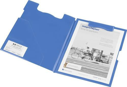 Magnetoplan Magnetische Klemmbrett Mappe A4, Blau, B: 21 cm, H: 29,7 cm - Bild 1