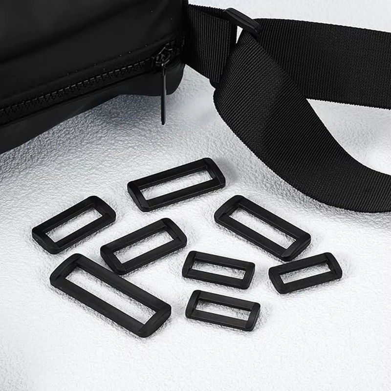 10 Stück Looploc seitliche Entriegelungsschnallen von MEIGEMEI aus Kunststoff in Schwarz, Rechteck-Ringe für Rucksackgurte und Taschen, Breite: 15 mm bis 50 mm - Bild 4