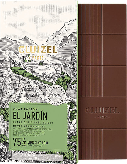 Cluizel Plantation El Jardín Dunkle Schokolade Karamell 70 g - Bild 1