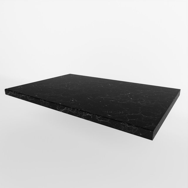 Arbeitsplatte ROMA Marmur in Schwarz matt, Breite: 90 cm, Höhe: 3,8 cm - Bild 1