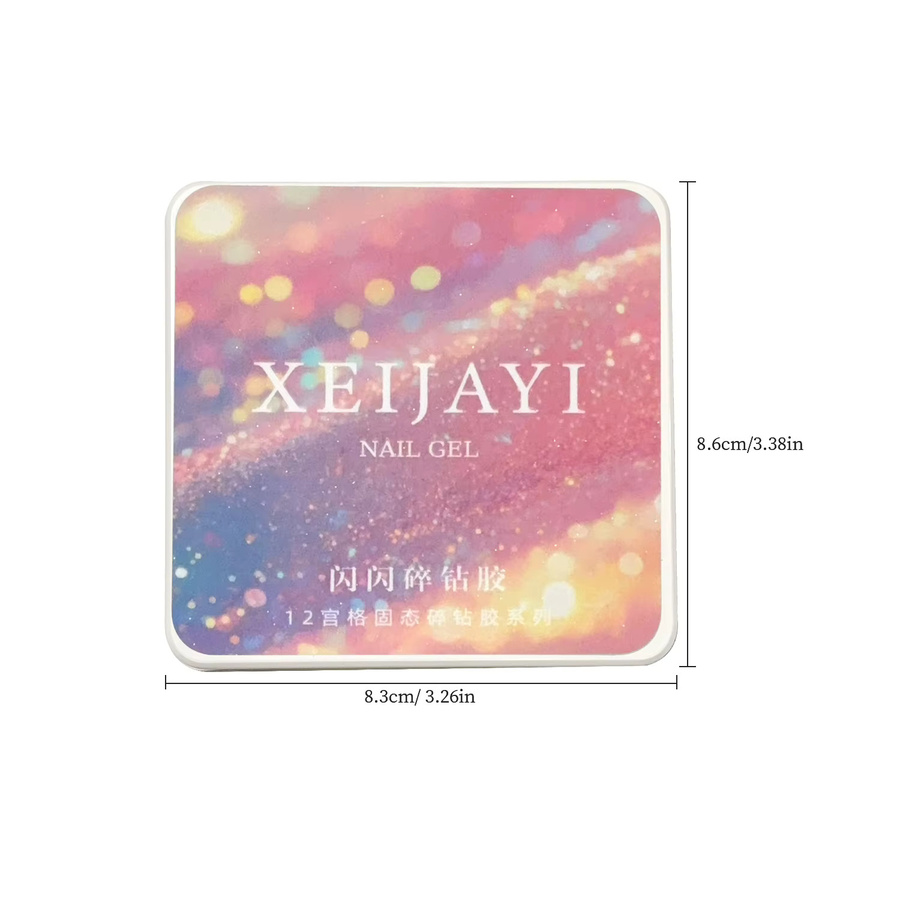 XEIJAYI Glitzer-Knetgel, 12 Farben, schimmernd, Damen - Bild 3