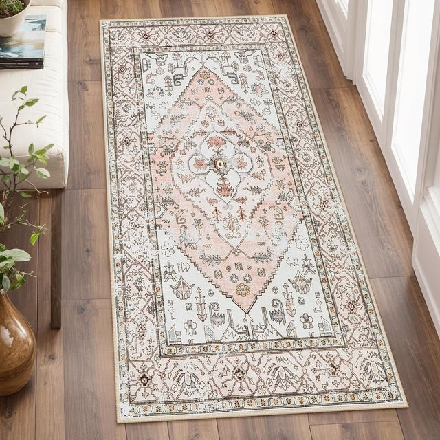 Lodestar Teppich im Persischen Stil, Maschinenwaschbar, Multicolour, B/T: 40 x 120 cm - Bild 1