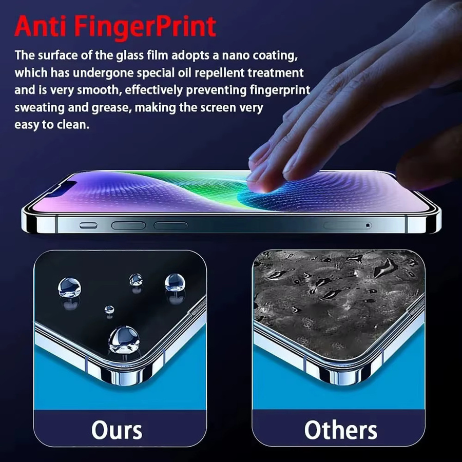 DIXSG 4er-Pack Ultra-Klare Displayschutzfolie aus gehärtetem Glas für iPhone 11 bis iPhone 17 Pro Max, Transparent - Bild 4