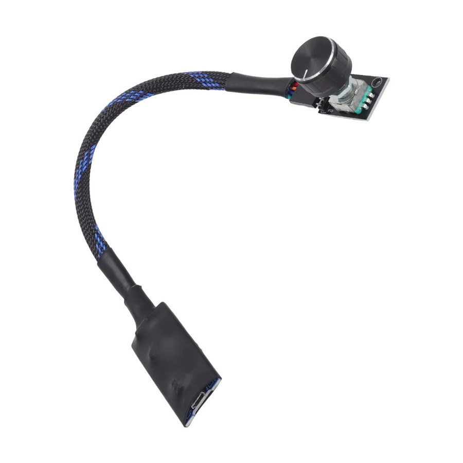 Universeller USB-Lautstärkeregler für Android-Autoradios in Schwarz zur Multimedia-Audio-Steuerung - Bild 2