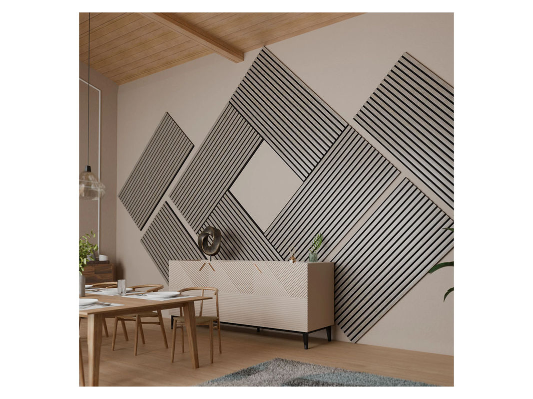 Juskys Wandpaneele Akustik 4er Set in Eiche Natur Hell mit Echtholzfurnier, B: 60 cm, H: 120 cm - Bild 2