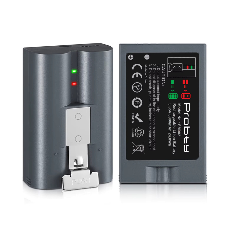 Probty Akku mit Schnellladestation 6800 mAh für Ring Video Doorbell 2/3/4/3 Plus, Spotlight Cam und Solar-Flutlicht - Bild 2
