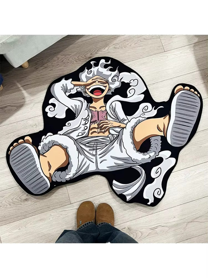 Bandai One Piece Luffy Gear 5 Plüsch-Anime-Teppich, rutschfest und weich, mehrfarbig - Bild 5
