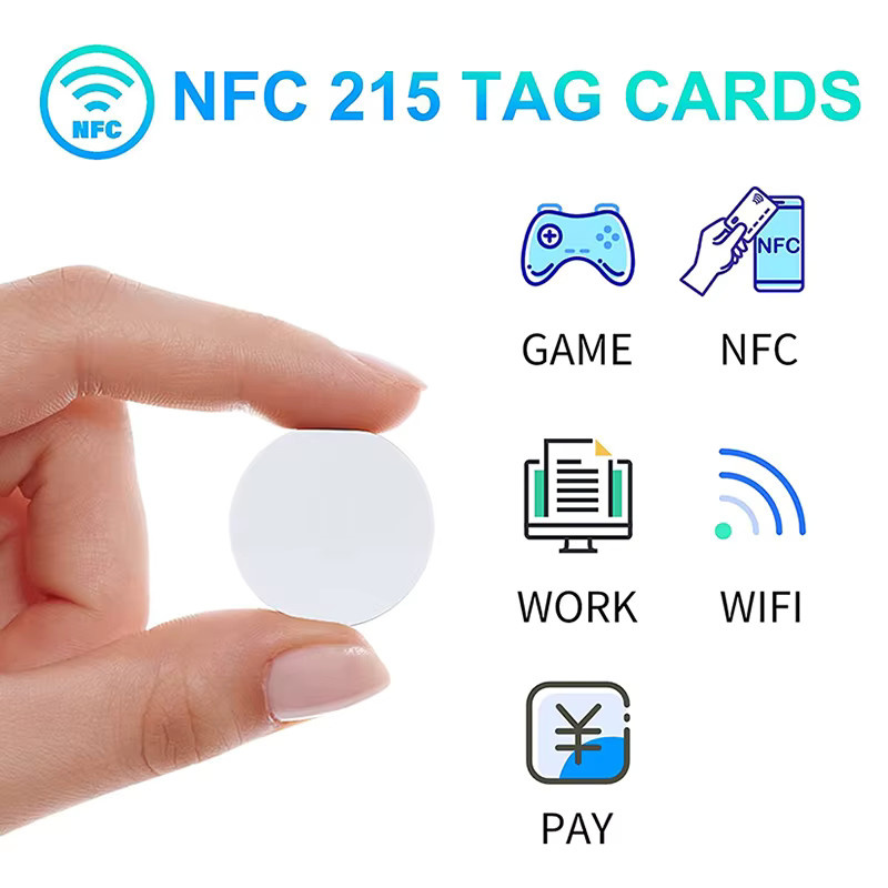 5YOA NTAG215 NFC-Münzen 13,56 MHz RFID Kartenetiketten in Weiß für Zugangskontrolle und Versorgungskettenmanagement - Bild 2