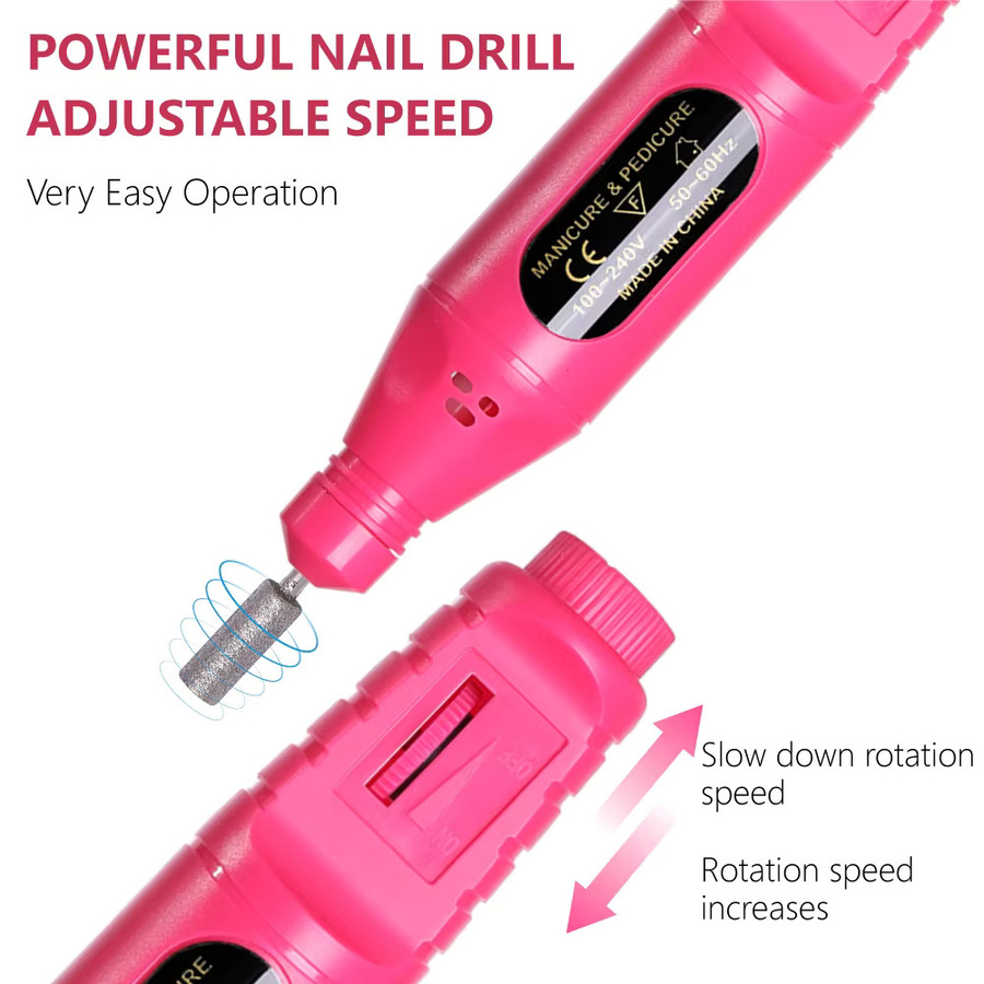 LULAA Elektrische Nagelschleifmaschine, Pink, Unisex - Bild 3