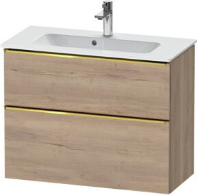 Duravit Waschtischunterschrank D-Neo Compact, wandhängend, Grau/Beige, B: 81 cm, H: 62,5 cm, T: 37,2 cm - Bild 1