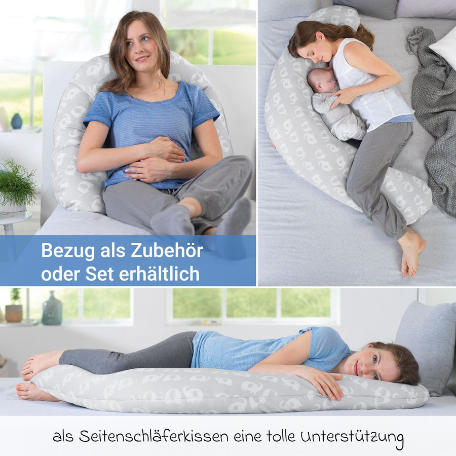 Theraline Stillkissen Das Komfort mit feiner Perlen-Füllung, Farbe: Weiß, Länge: 180 cm - Bild 2
