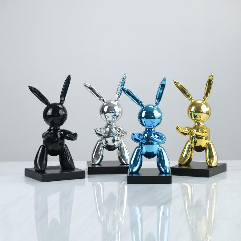 Nordisches modernes Modellhaus mit abstraktem Kaninchen-Schaufenster als kreative Dekoration für Tisch und Regal, Höhe: 26,5 cm, Breite: 13,0 cm, Tiefe: 1,0 cm - Bild 1