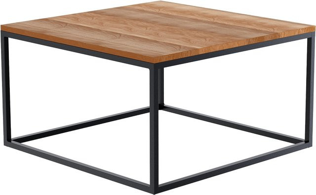 CLP Couchtisch Manteo aus Eichenholz in Braun mit Metallgestell und modernem Design - Bild 1
