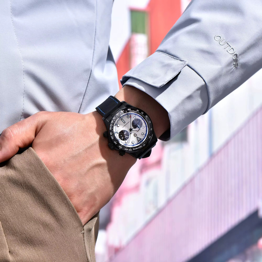 PAGANI DESIGN Chronograph, Quarz, Edelstahl, Schwarz, Herren - Bild 3
