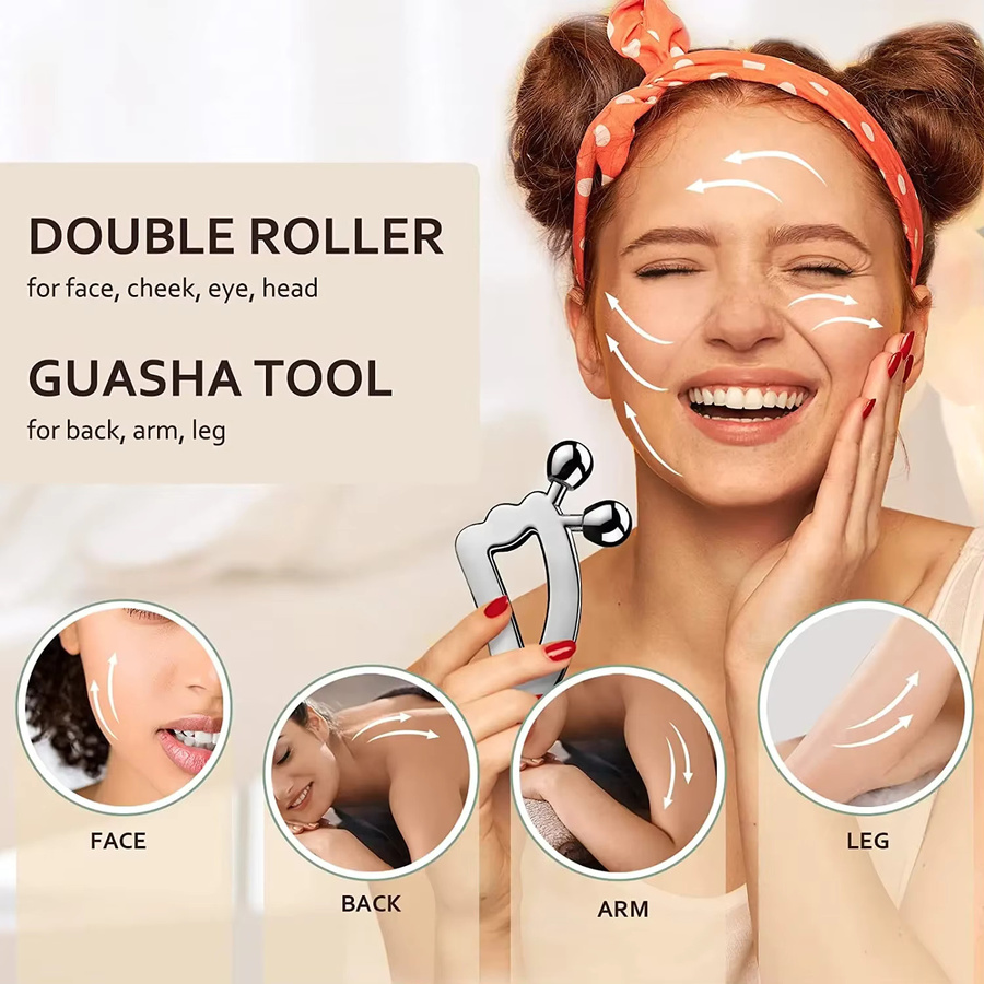 DUTRIEUX Gua Sha Gesichtsmassagegerät aus Edelstahl, Unisex - Bild 2