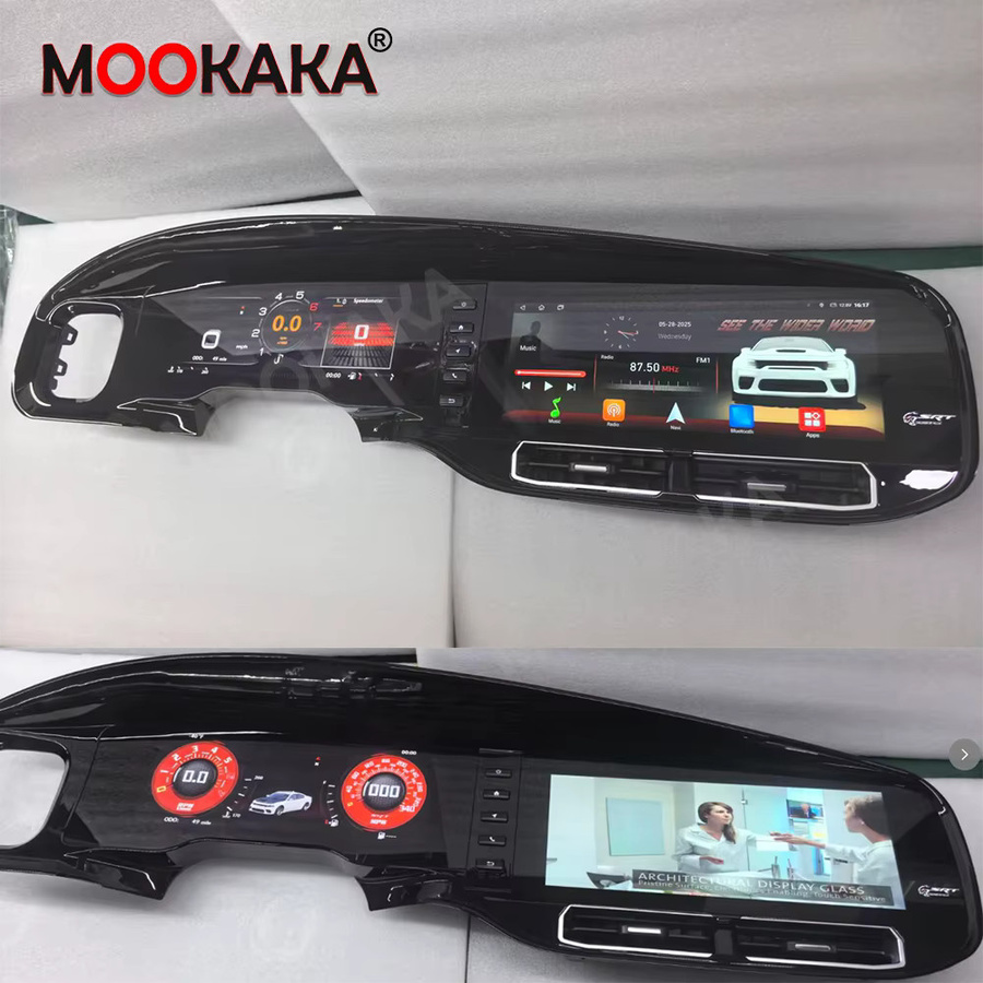 Aotsr Android Autoradio mit 24,6 Zoll digitalem Kombiinstrument für Dodge Charger 2011-2019 inklusive Carplay, GPS und DSP Headunit in Schwarz - Bild 2
