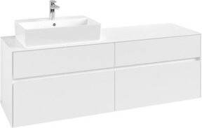 V&B Waschtischunterschrank Collaro mit WT links, Farbe: Weiß matt, B/T/H: 160 x 54,8 x 50 cm - Bild 1