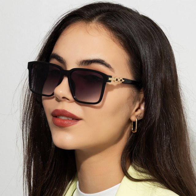 Oculus Sonnenbrille, Quadratisch, Vollrand, Kunststoff, Schwarz, Damen - Bild 1