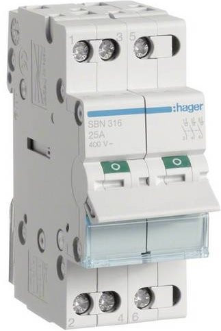 Hager Ausschalter 3polig 16A 3 Schließer 400V SBN316 - Bild 1