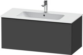 Duravit Waschtischunterschrank D-Neo wandhängend in Schwarz und Grau matt mit einer Schublade, Breite: 101 cm, Tiefe: 46,2 cm, Höhe: 44 cm - Bild 1