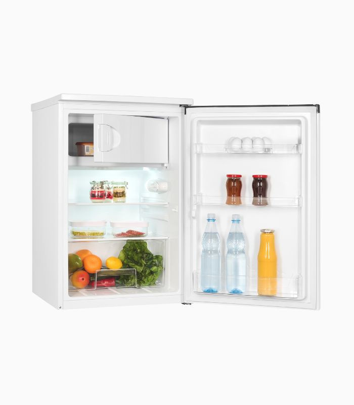 KS515-4-051C Kühlschrank in Weiss mit LED-Innenbeleuchtung und Flaschenregal - Bild 1