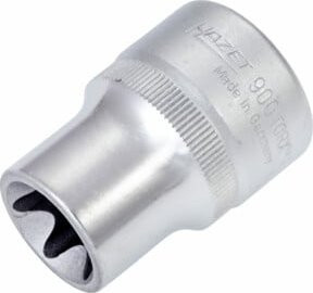 Hazet TX Steckschlüssel-Einsatz 900-E18 E18 Vierkant hohl 12,5 mm (1/2") in Silber - Bild 1