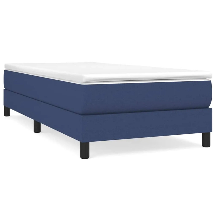 vidaXL Boxspringbett Blau mit Stoffbezug B/T/H: 90 x 190 x 25 cm - Bild 2