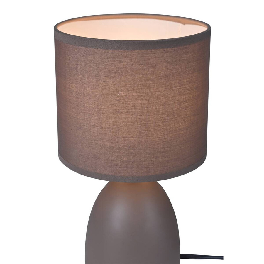 Pocoline Tischleuchte aus Keramik in Beige mit Stoffschirm und E14 Fassung - Bild 2