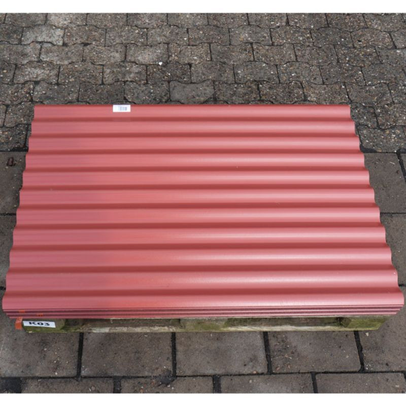 PVC Wellplatte 76/18 von Friedrich von Lien AG in Rot, Länge: 1,20 m - Bild 1