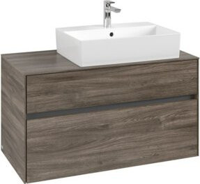 V&B Waschtischunterschrank Collaro in Stone Oak, WT rechts, B/T/H: 100 x 54,8 x 50 cm - Bild 1