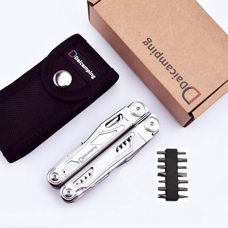 Daicamping DL1 DL10 Multifunktionales EDC Multitool aus Edelstahl in Silber mit Zange und Klinge - Bild 2