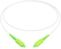 Digitus Glasfaser-Simplex-Patchkabel Singlemode stahlarmiert SC/APC zu SC/APC in Weiß, Länge: 20,0 cm - Bild 1